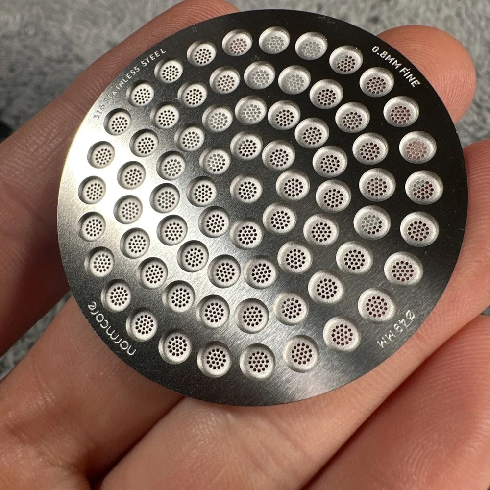 Normcore 49mm Puck Screen, 0.8mm Thickness, Lower x 0.8mm, Silver